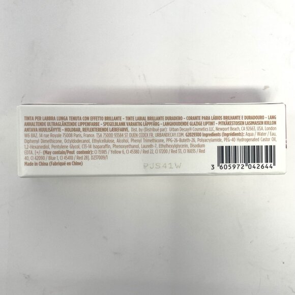 BNIB Urban Decay Vice Lip Chemistry Lasting Glassy Tint Pink Slip Stay Naked - Picture 3 of 5